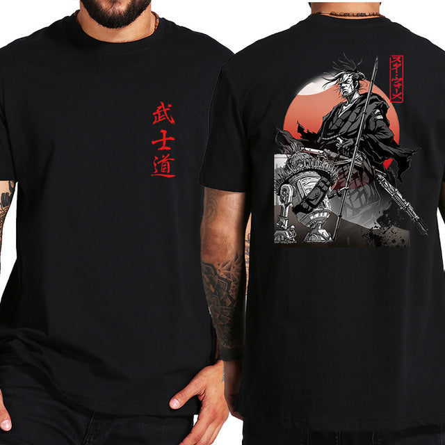 Japanese Samurai Spirit T-shirt|サムライプリントシャツ
