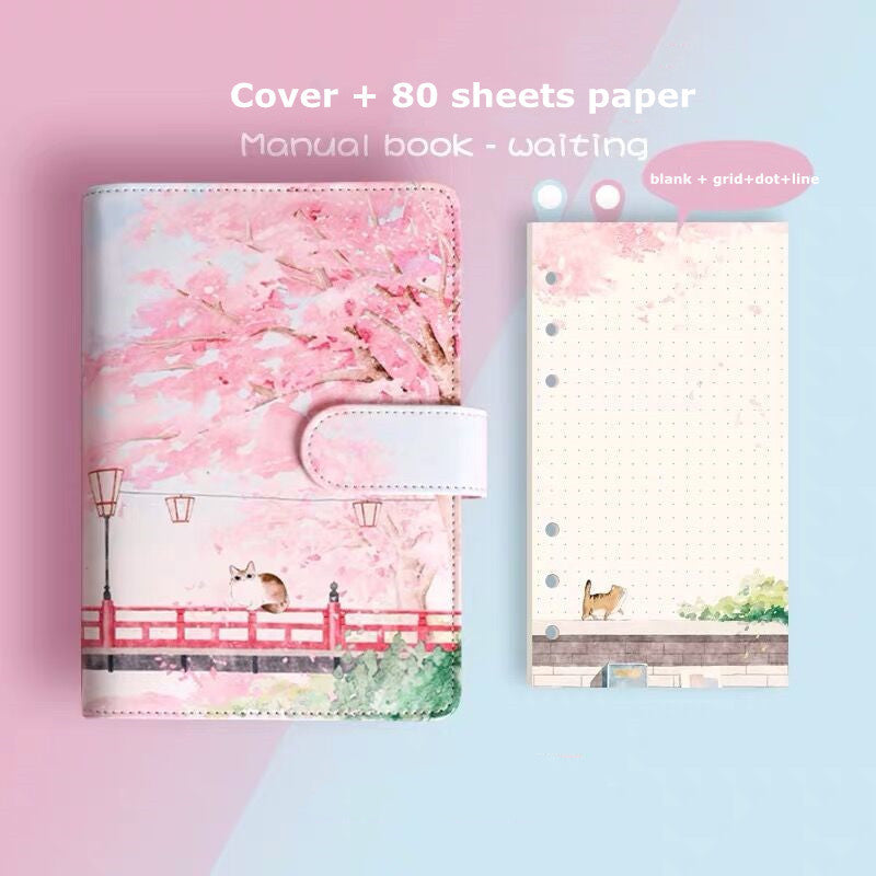 Sakura Gift Box Notebook Set – A6 Loose Leaf Journal