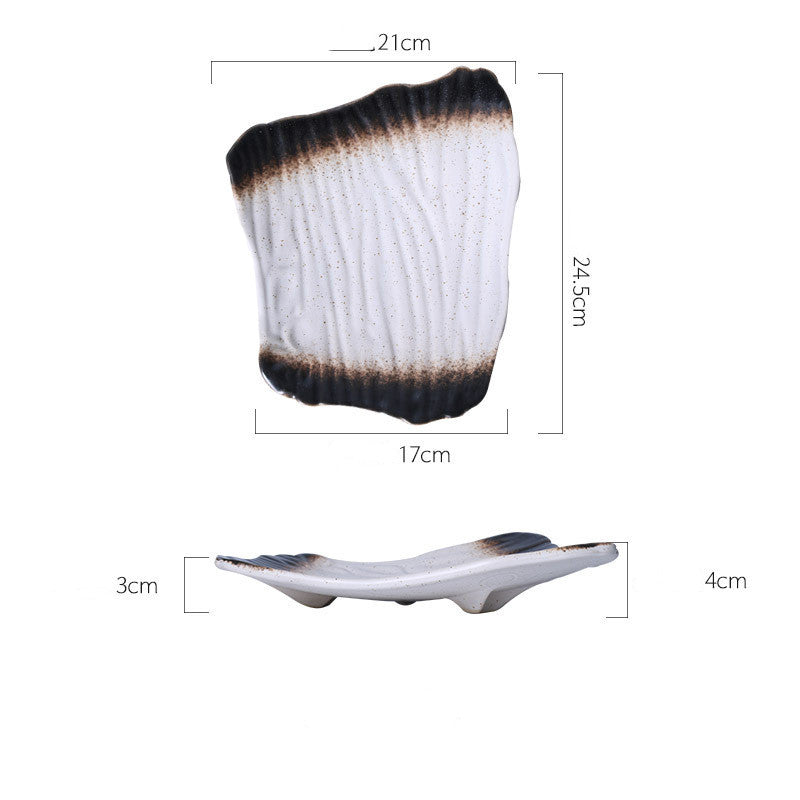 Creative Sushi Flat Plate – Irregular Shape Porcelain Plate