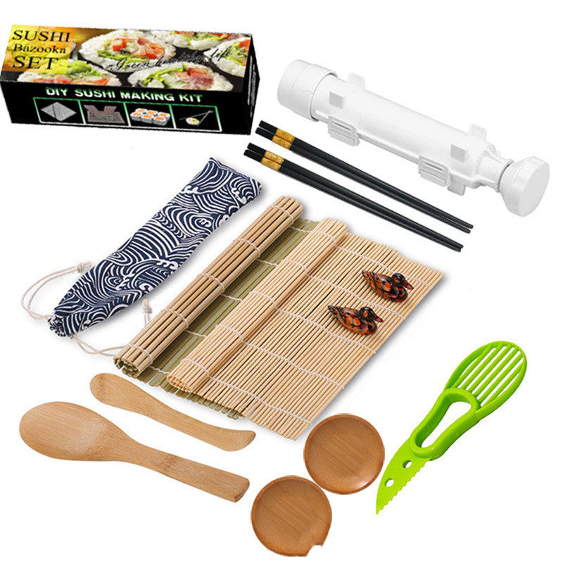 Bamboo Sushi Craft Set – DIY Rolling Mold & Rice Spoon Kit