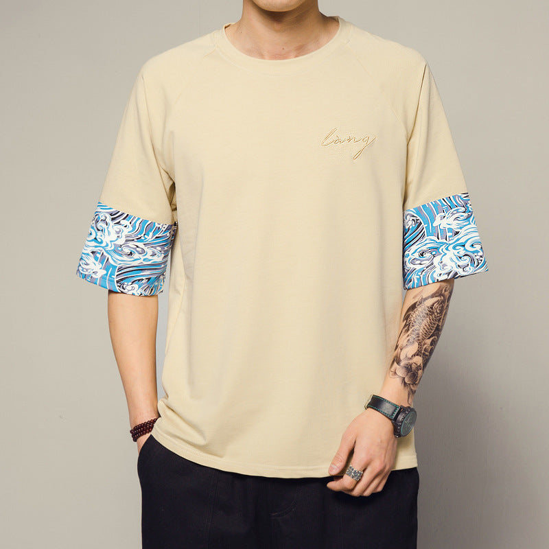 Japanese loose five-point sleeve T-shirt