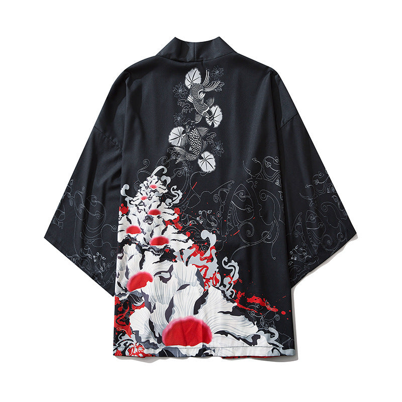 Cat Samurai Kimono Cardigan|猫侍 羽織カーディガン
