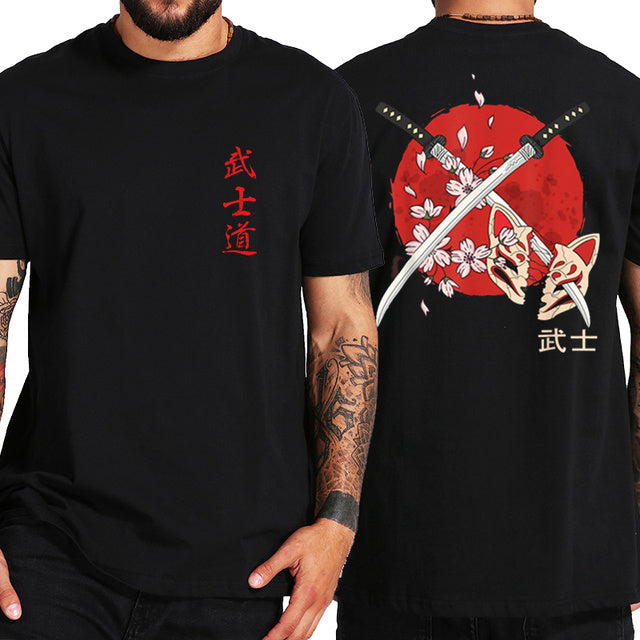 Japanese Samurai Spirit T-shirt|サムライプリントシャツ