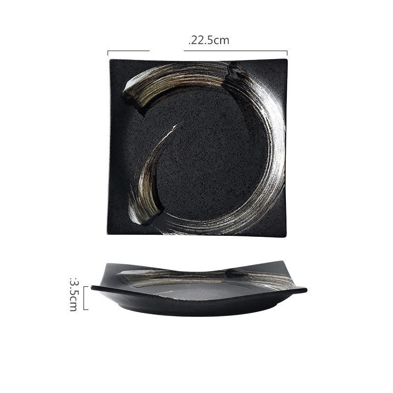 Zen Gold Square Plate - Sushi|禅金色 四角皿 寿司用