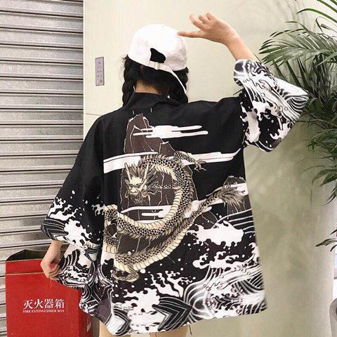 Kimono Woman print jacket