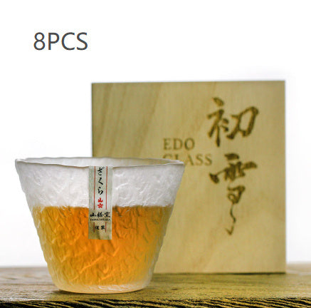 Edo Floral Elegance Whiskey Glass - 江戸花彫り 伝統和酒グラス
