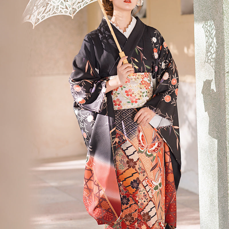 Midnight Bloom Women’s Kimono