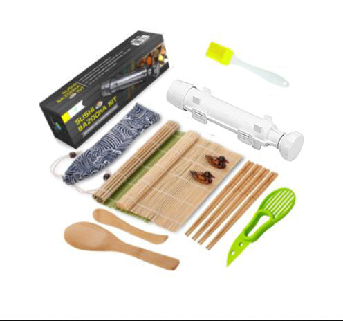 Bamboo Sushi Craft Set – DIY Rolling Mold & Rice Spoon Kit