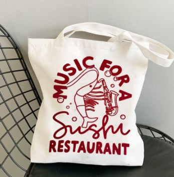 Sushi House Soundwave Canvas Tote