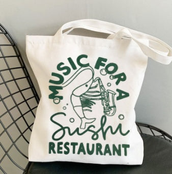 Sushi House Soundwave Canvas Tote
