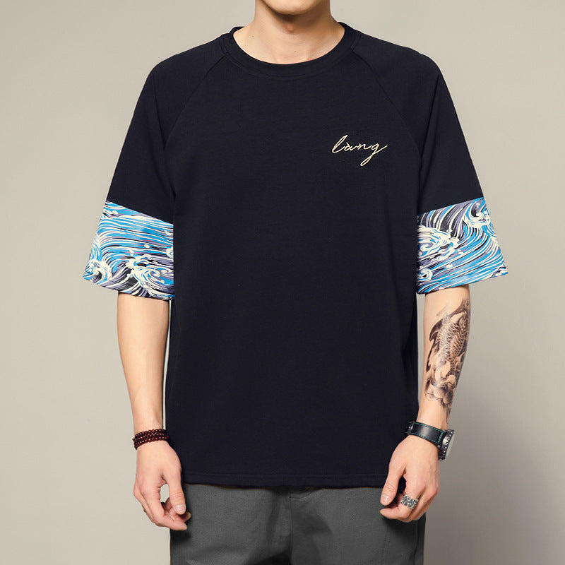 Japanese loose five-point sleeve T-shirt