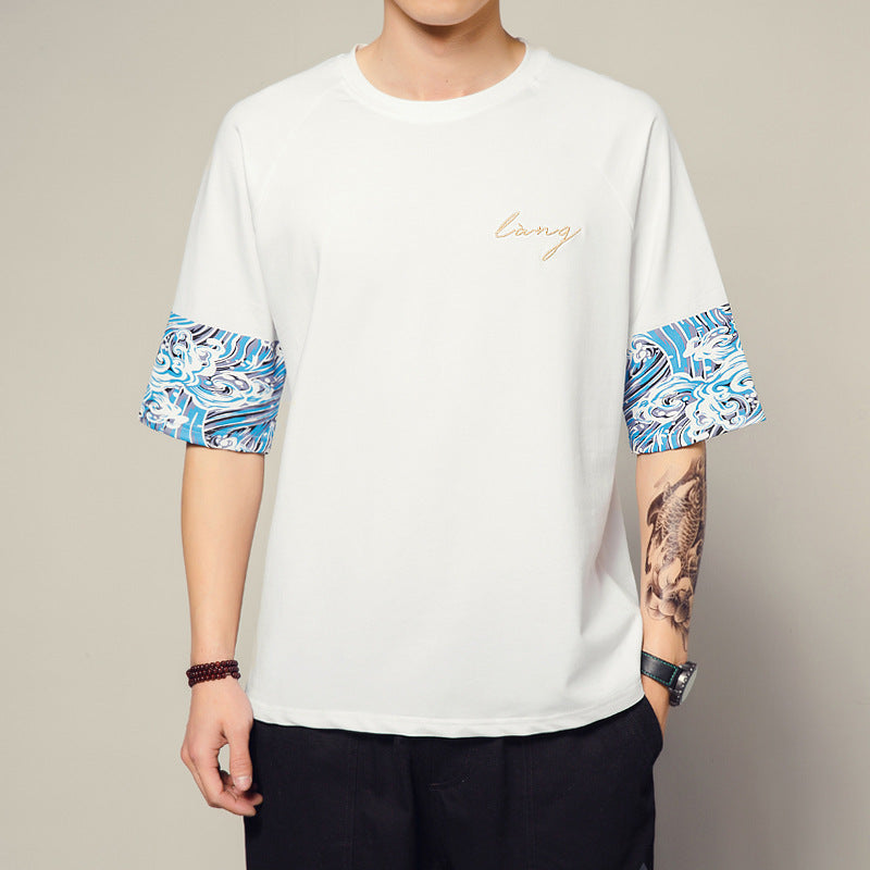 Japanese loose five-point sleeve T-shirt