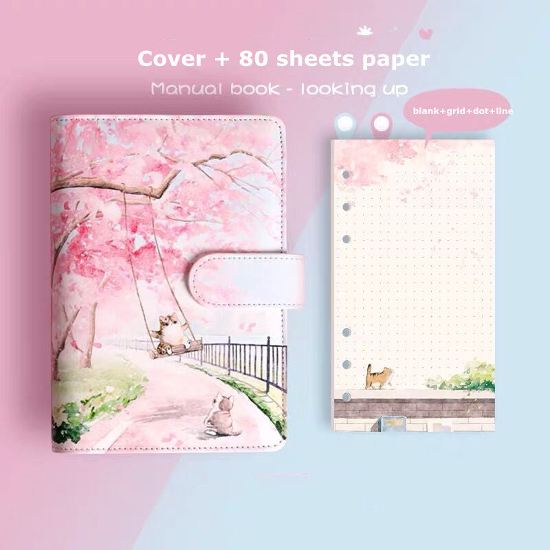 Sakura Gift Box Notebook Set – A6 Loose Leaf Journal