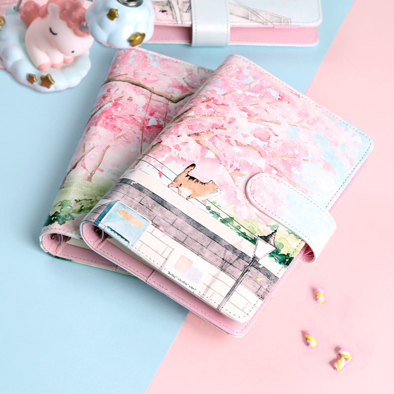 Sakura Gift Box Notebook Set – A6 Loose Leaf Journal