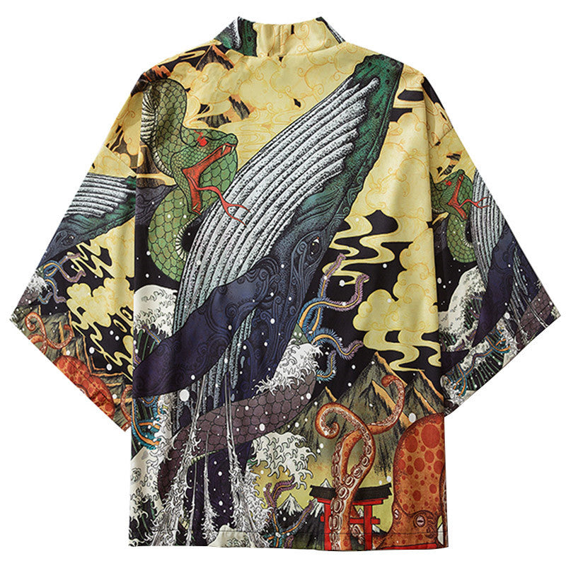 Ukiyo-E Dreamscape Kimono Shirt