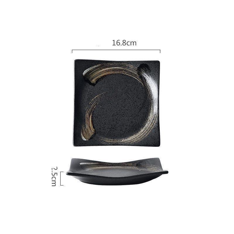 Zen Gold Square Plate - Sushi｜禅金色 四角皿 寿司用