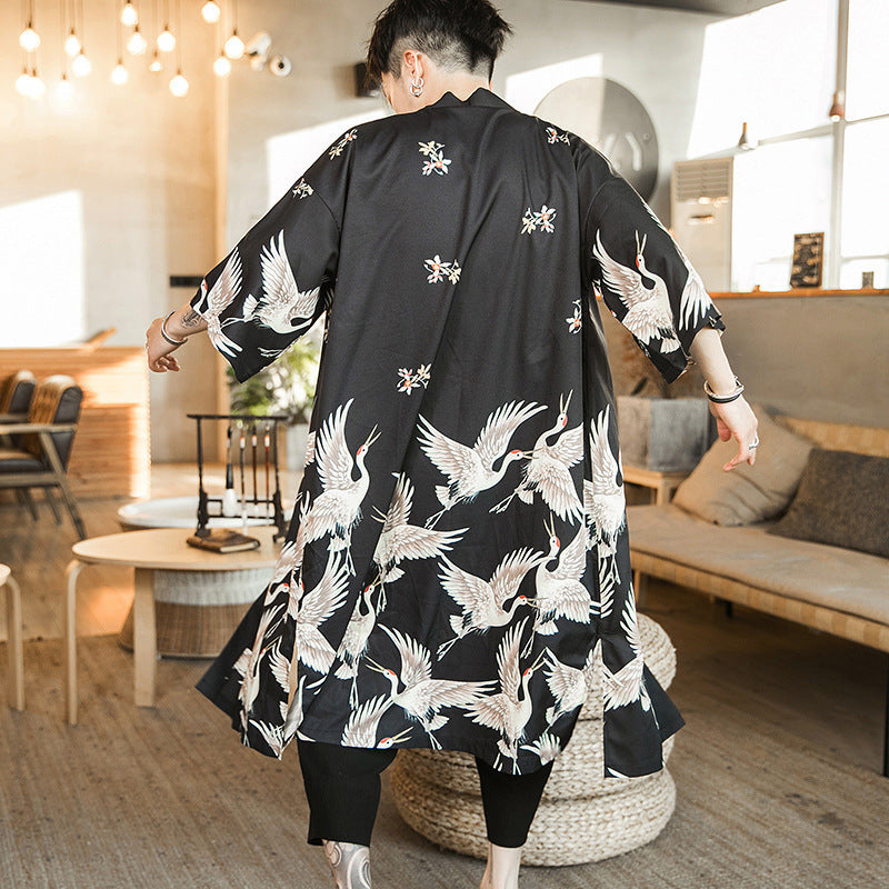 Tsuru kimono Long Cardigan