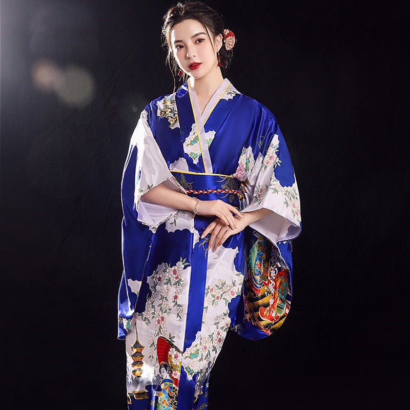 Japanese Satin Plus Size Kimono – Elegant & Comfortable