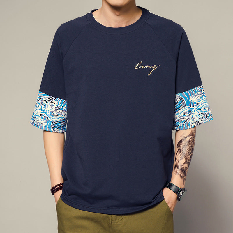 Japanese loose five-point sleeve T-shirt