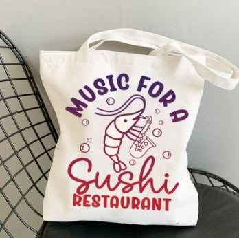 Sushi House Soundwave Canvas Tote