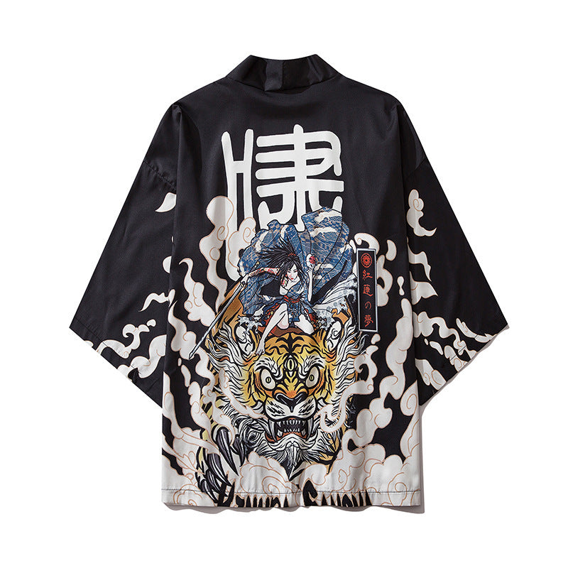 Cat Samurai Kimono Cardigan｜猫侍 羽織カーディガン