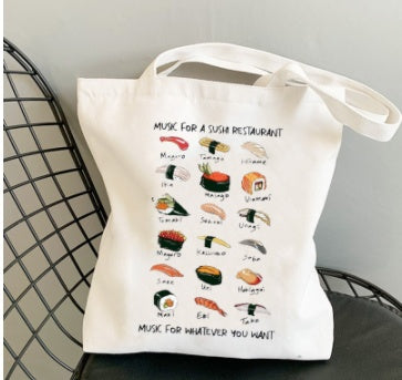 Sushi House Soundwave Canvas Tote