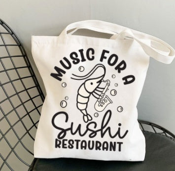 Sushi House Soundwave Canvas Tote