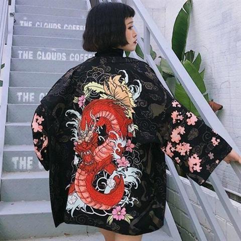 Kimono Woman print jacket