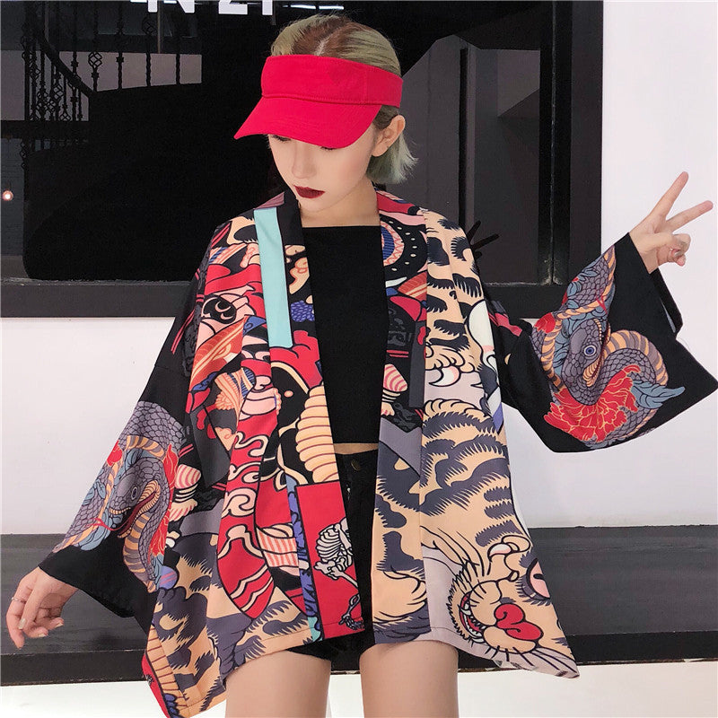 Kimono Woman print jacket