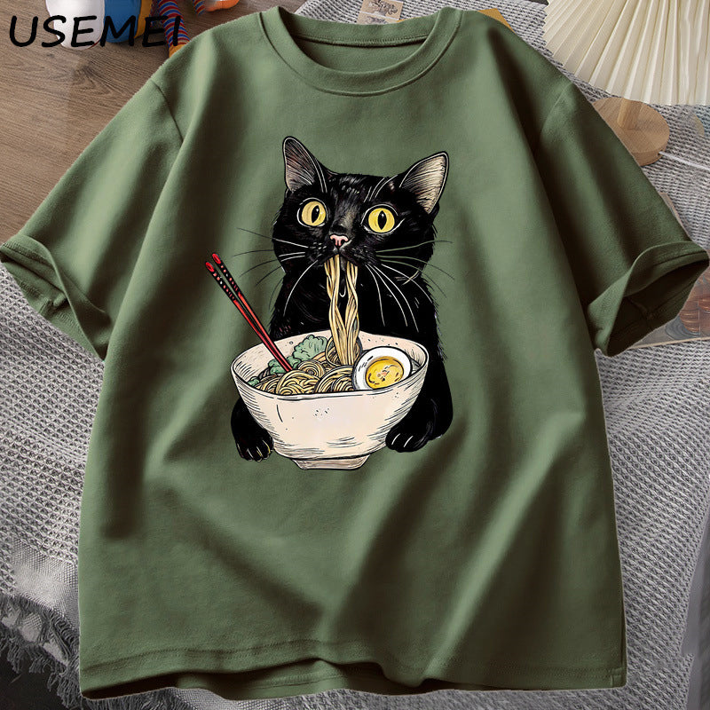 Ramen Cat Lover T Shirts