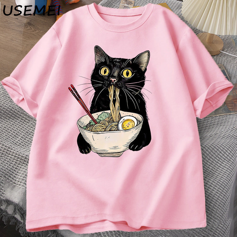 Ramen Cat Lover T Shirts