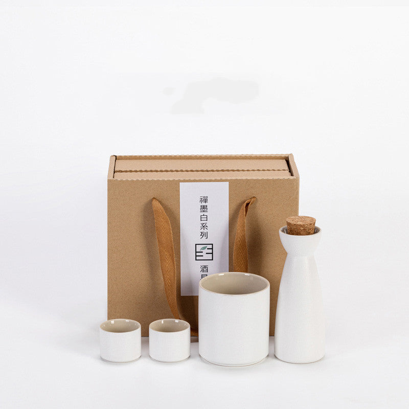 Japanese Zen Ink Style Ceramic Sake Set Home