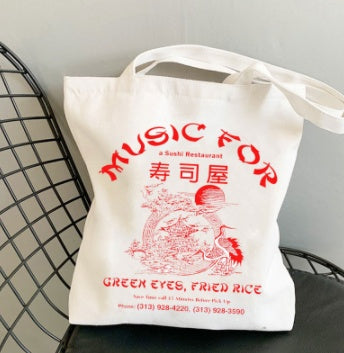 Sushi House Soundwave Canvas Tote