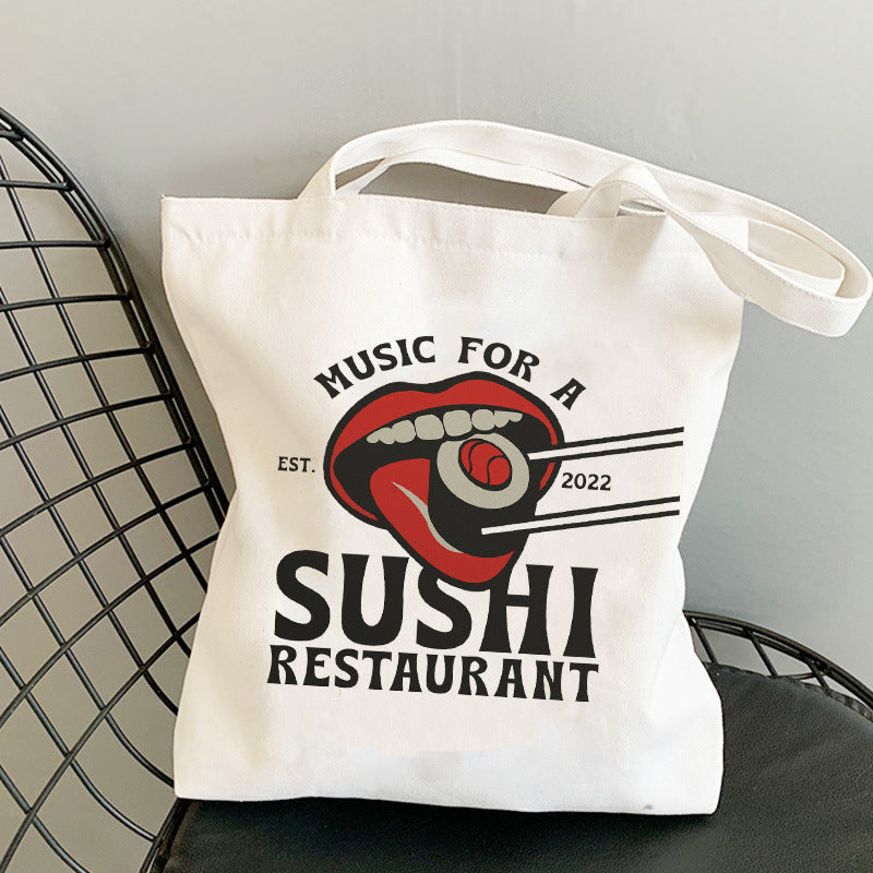 Sushi House Soundwave Canvas Tote